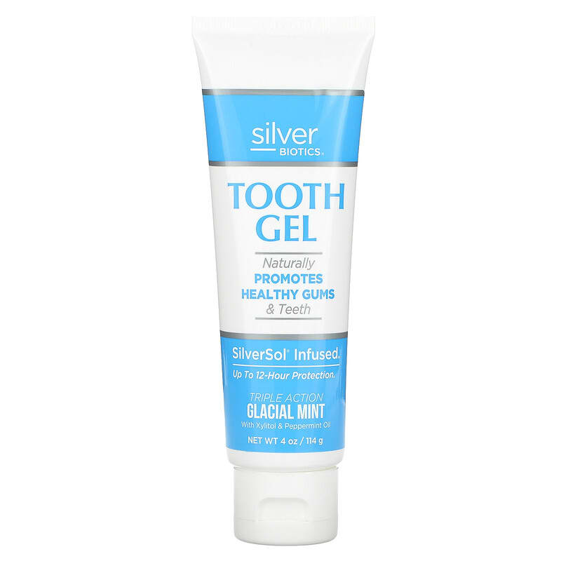 American Biotech Labs Silver Biotics Tooth Gel Glacial Mint 4 oz (114 g) 831060002440