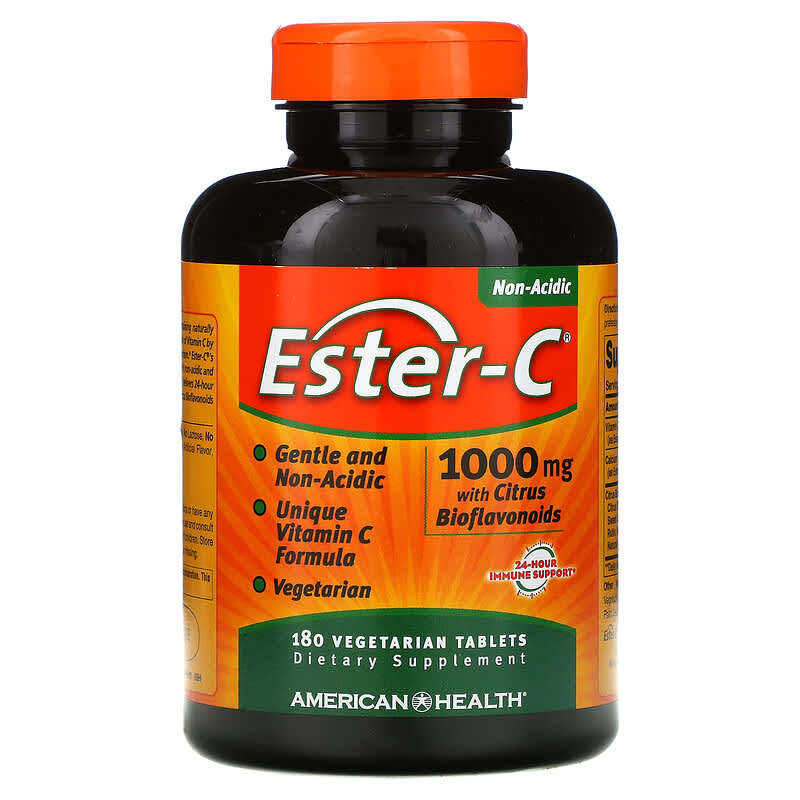 American Health Ester-C with Citrus Bioflavonoids 1,000 mg 180 Vegetarian Tablets 76630169844