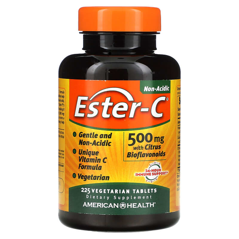 American Health Ester-C with Citrus Bioflavonoids 500 mg 225 Vegetarian Tablets 76630169745