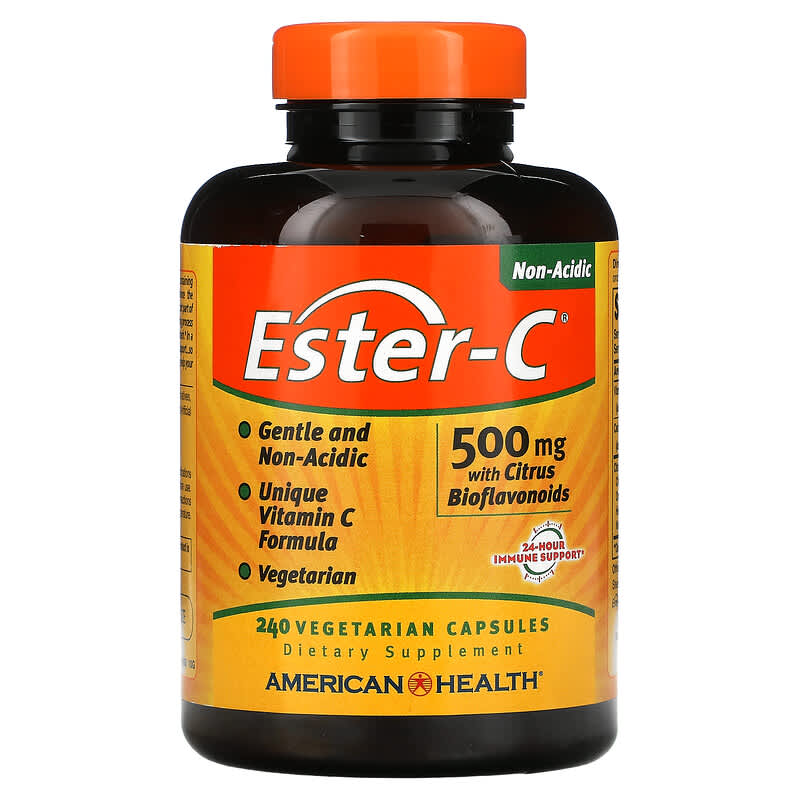 American Health Ester-C with Citrus Bioflavonoids 500 mg 240 Vegetarian Capsules 76630169677