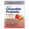American Health Once Daily Chewable Probiotic Natural Strawberry 5 Billion CFU 60 Chewable Tablets 76630300797
