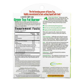 Applied Nutrition, Green Tea Fat Burner, 30 Fast-Acting Liquid Soft-Gels 710363263010