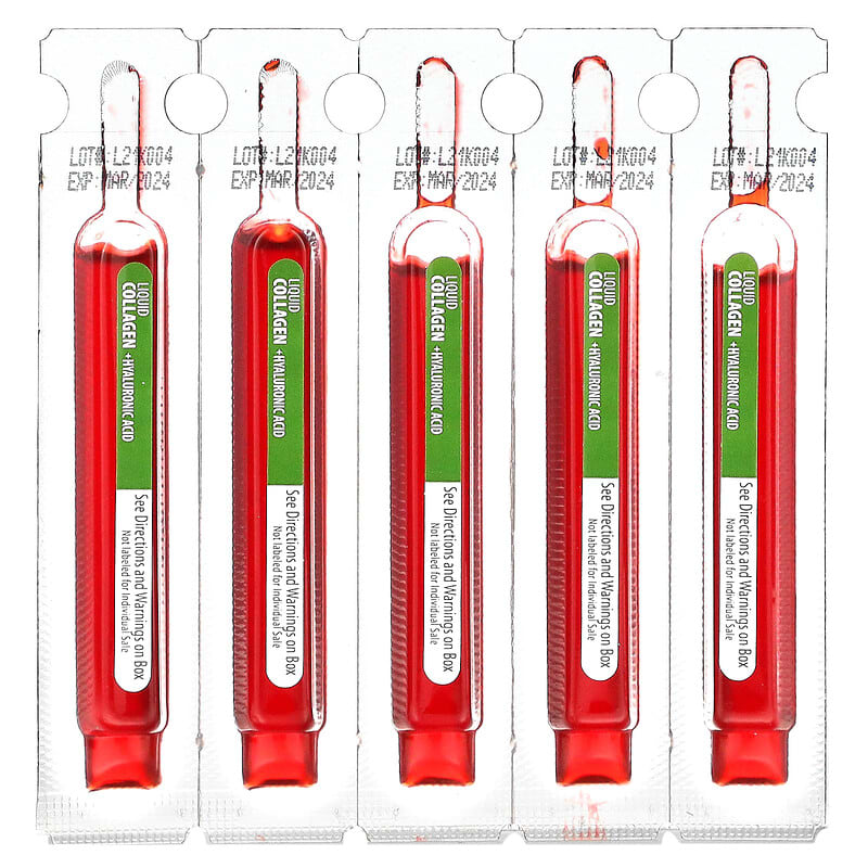 Applied Nutrition, Liquid Collagen +  Hyaluronic Acid, 10 Liquid-Tubes, 3.35 fl oz (100 ml) 710363592608