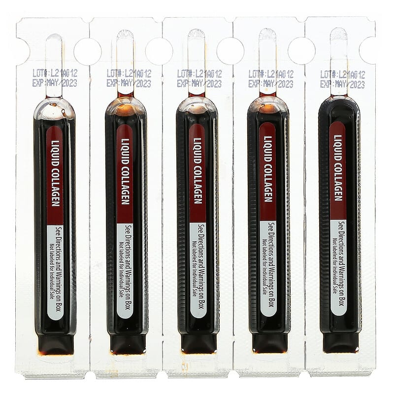 Applied Nutrition, Liquid Collagen, Skin Revitalization, Tropical Strawberry & Kiwi, 10 Liquid-Tubes, 10 ml Each 710363578374