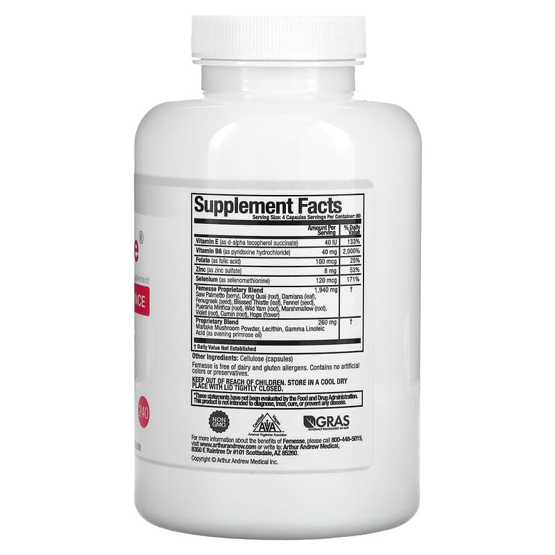 Arthur Andrew Medical, Femesse, Breast and Balance, 240 Capsules 855571001815