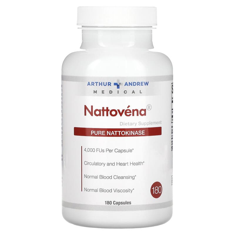 Arthur Andrew Medical Nattovena Pure Nattokinase 180 Capsules 855571001754