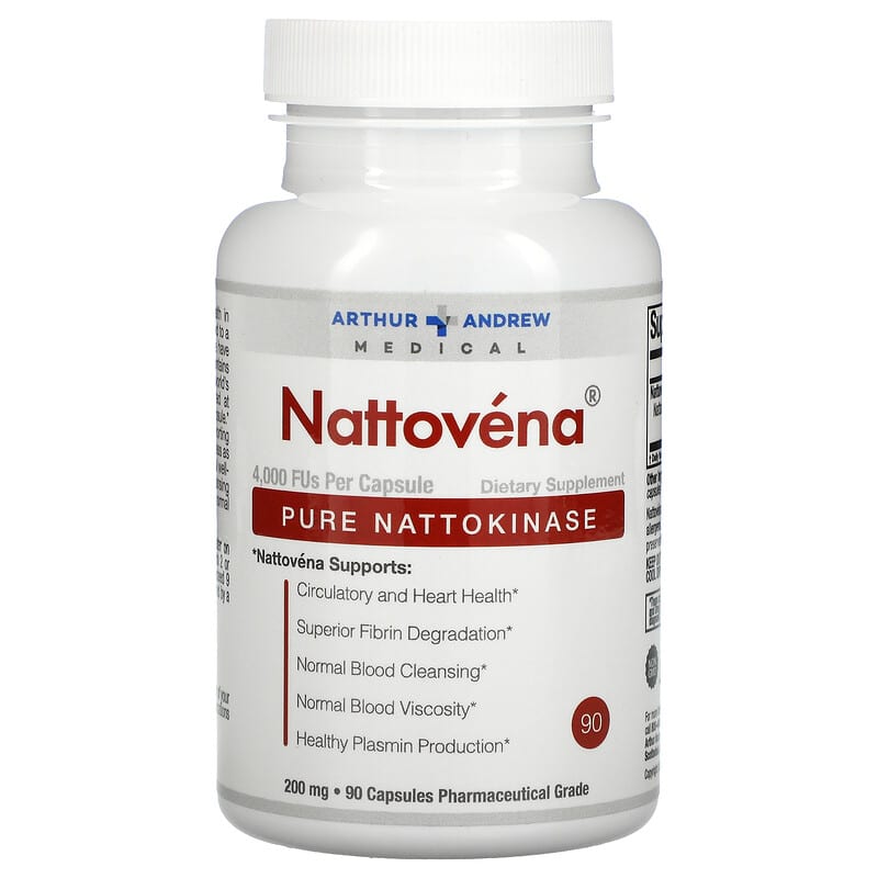 Arthur Andrew Medical Nattovena Pure Nattokinase 200 mg 90 Capsules 855571001747