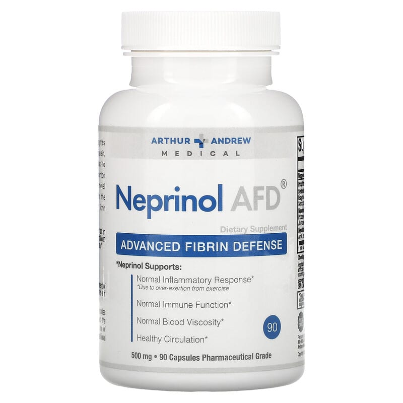 Arthur Andrew Medical Neprinol AFD Advanced Fibrin Defense 500 mg 90 Capsules 855571001044