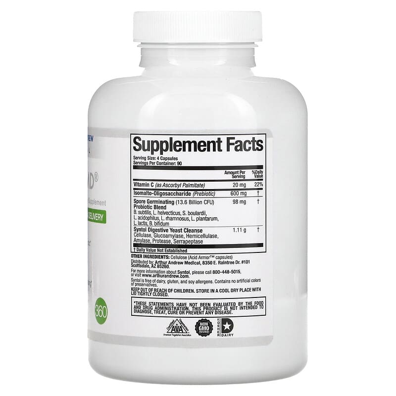 Arthur Andrew Medical, Syntol AMD, 360 Capsules 855571001075