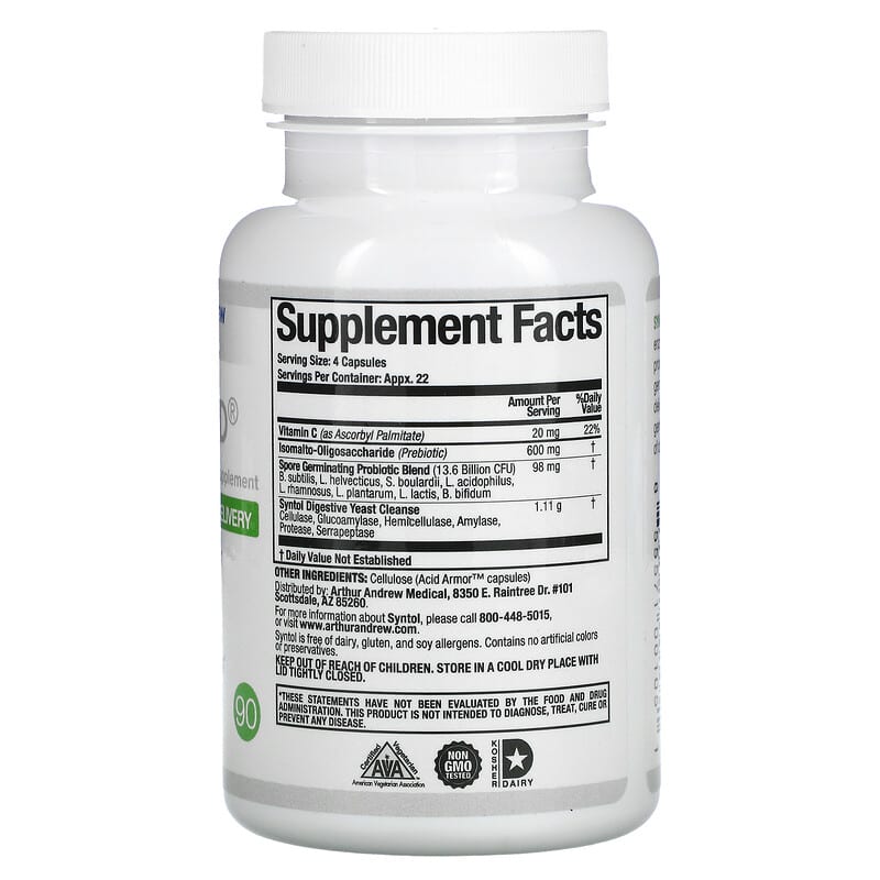 Arthur Andrew Medical, Syntol AMD, Advanced Microflora Delivery, 90 Capsules 855571001051