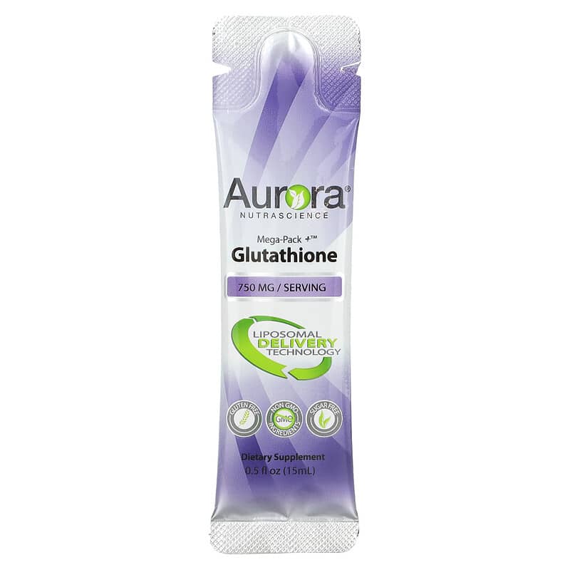 Aurora Nutrascience, Mega-Pack+ Glutathione, 750 mg, 32 Packs, 0.5 fl oz (15 ml) Each 628504648186