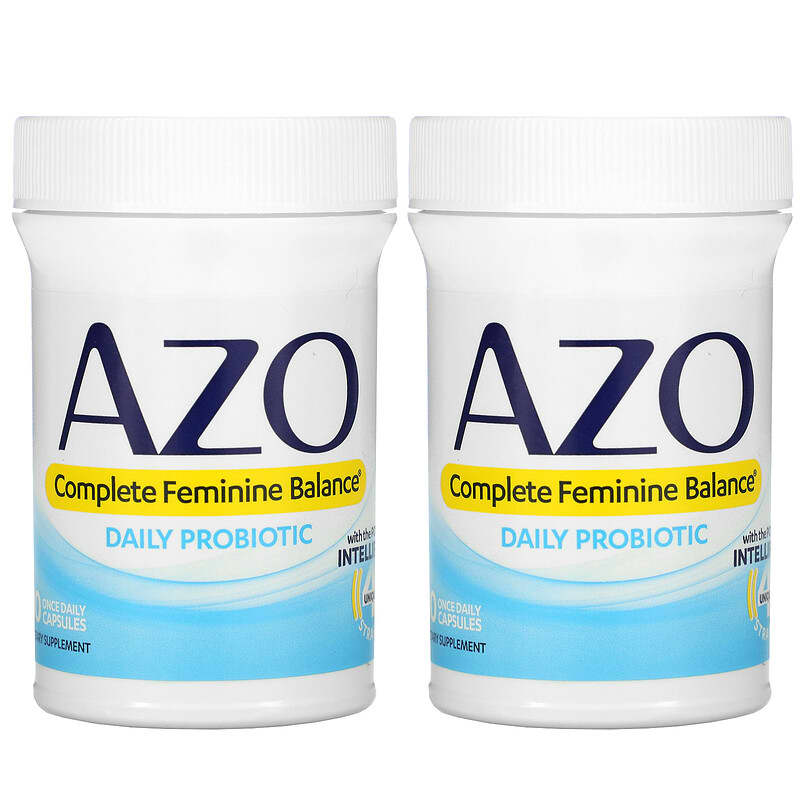 Azo, Complete Feminine Balance, Daily Probiotic, 5 Billion Active Cultures, 60 Once Daily Capsules 787651760186
