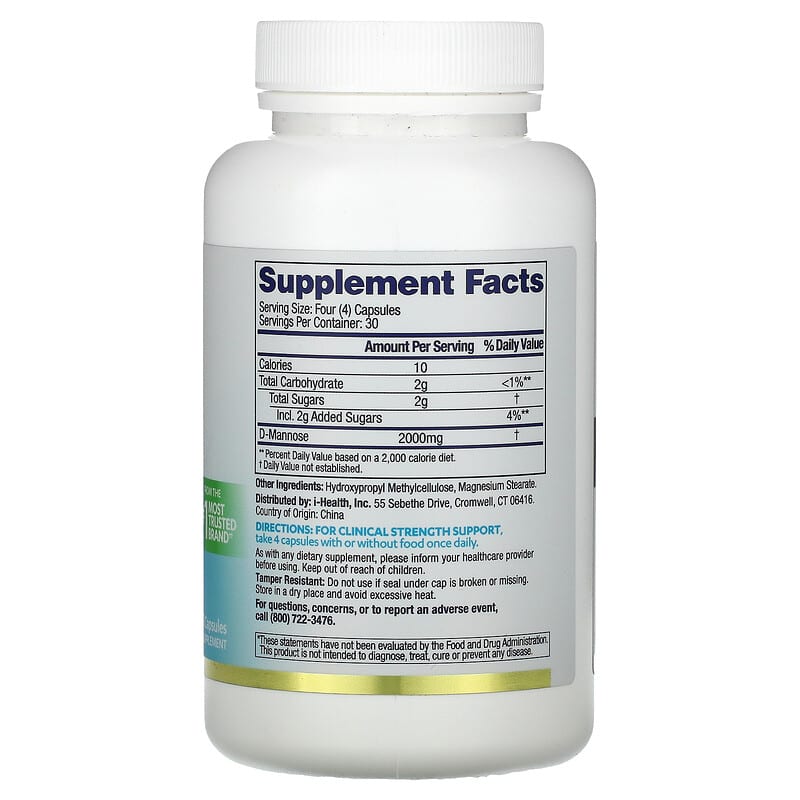 Azo, D-Mannose, Urinary Tract Health, 120 Capsules 787651760261