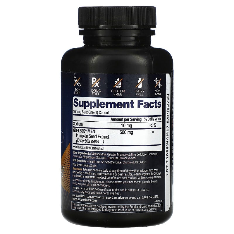 Azo, Men, Bladder Control, 30 Capsules 787651760292