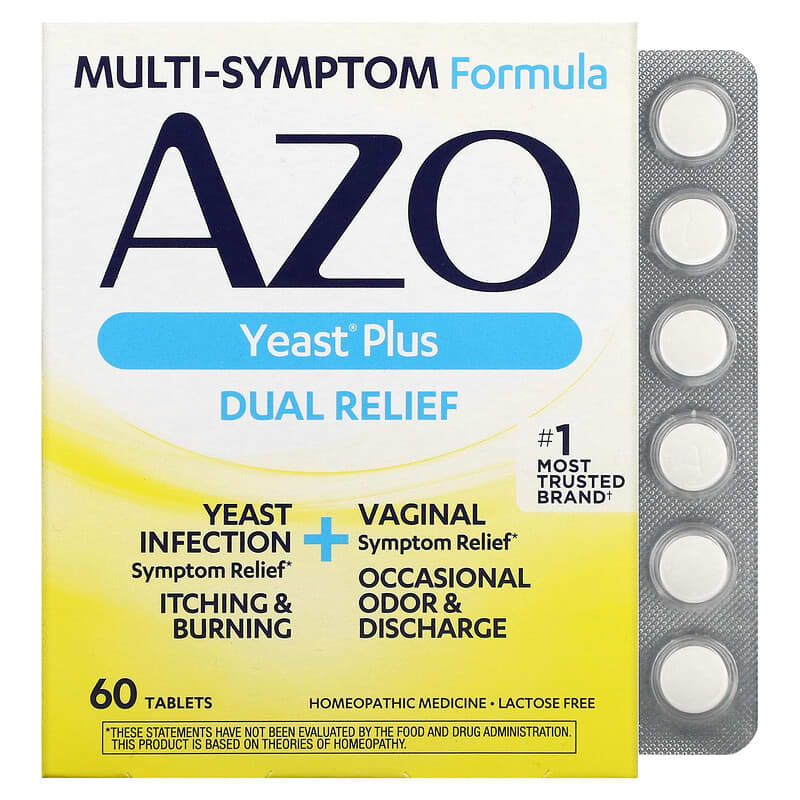 Azo Yeast Plus 60 Tablets 787651606675