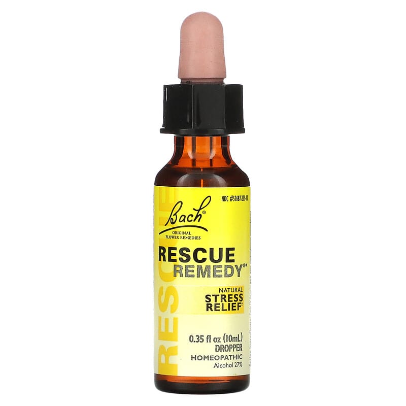 Bach, Original Flower Remedies, Rescue Remedy, Natural Stress Relief, 0.35 fl oz (10 ml) 741273003908