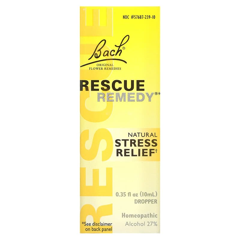 Bach Original Flower Remedies Rescue Remedy Natural Stress Relief 0.35 fl oz (10 ml) 741273003908