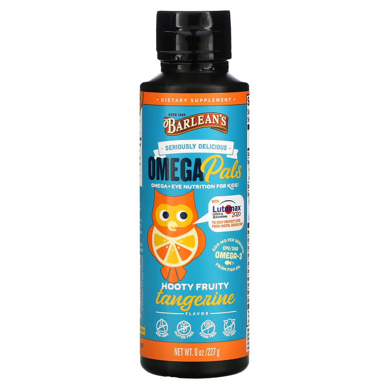 Barlean's Omega Pals Hooty Fruity Tangerine 8 oz (227 g) 705875801058