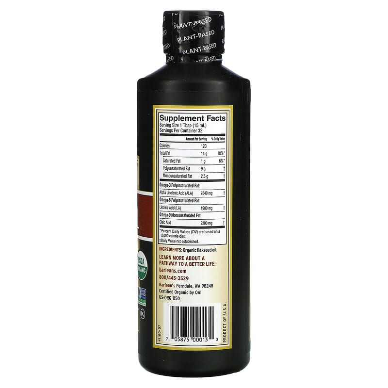 Barlean's, Organic Fresh, Flax Oil, 16 oz (473 ml) 705875000130