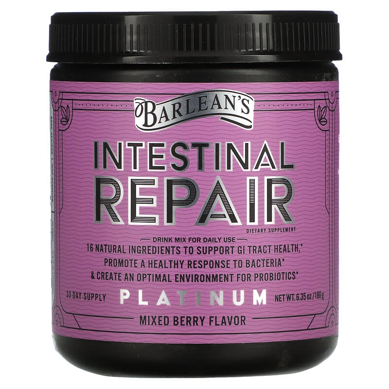 Barlean's, Platinum Intestinal Repair, Mixed Berry , 6.35 oz (180 g) 705875800792