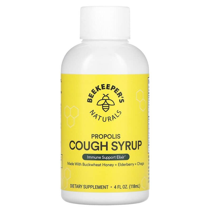 Beekeeper's Naturals, Propolis Cough Syrup, 4 fl oz (118 ml) 628055142843
