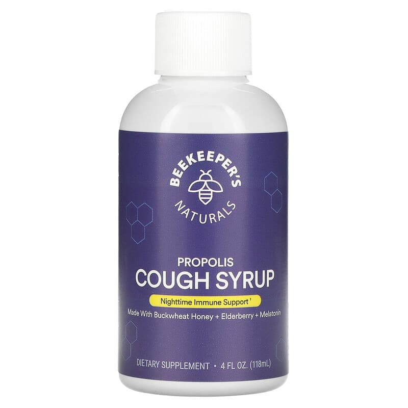 Beekeeper's Naturals, Propolis Cough Syrup, 4 fl oz (118 ml) 628055142850