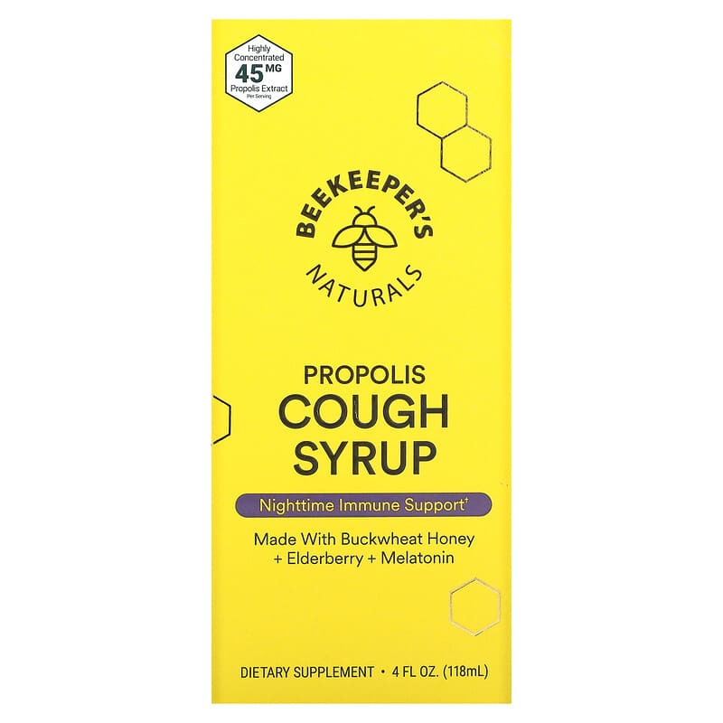 Beekeeper's Naturals Propolis Cough Syrup 4 fl oz (118 ml) 628055142850