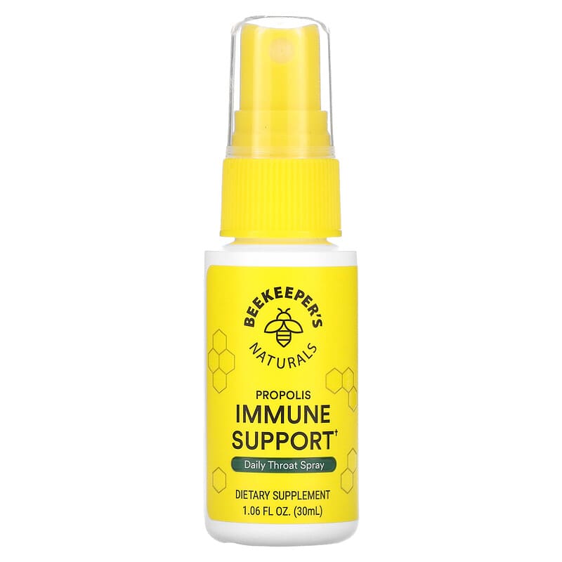 Beekeeper's Naturals Propolis Immune Support Daily Throat Spray 1.06 fl oz (30 ml) 628055142010