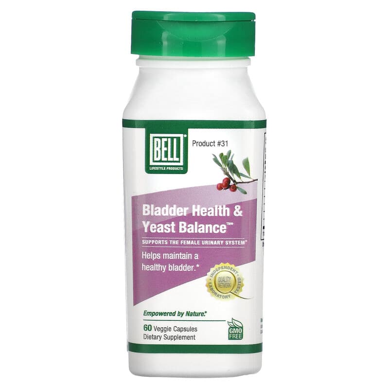 Bell Lifestyle, Bladder Health & Yeast Balance, 60 Veggie Capsules 771733109093