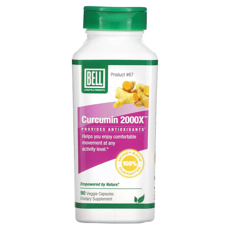 Bell Lifestyle, Curcumin 2000X, 90 Veggie Capsules 771733110396