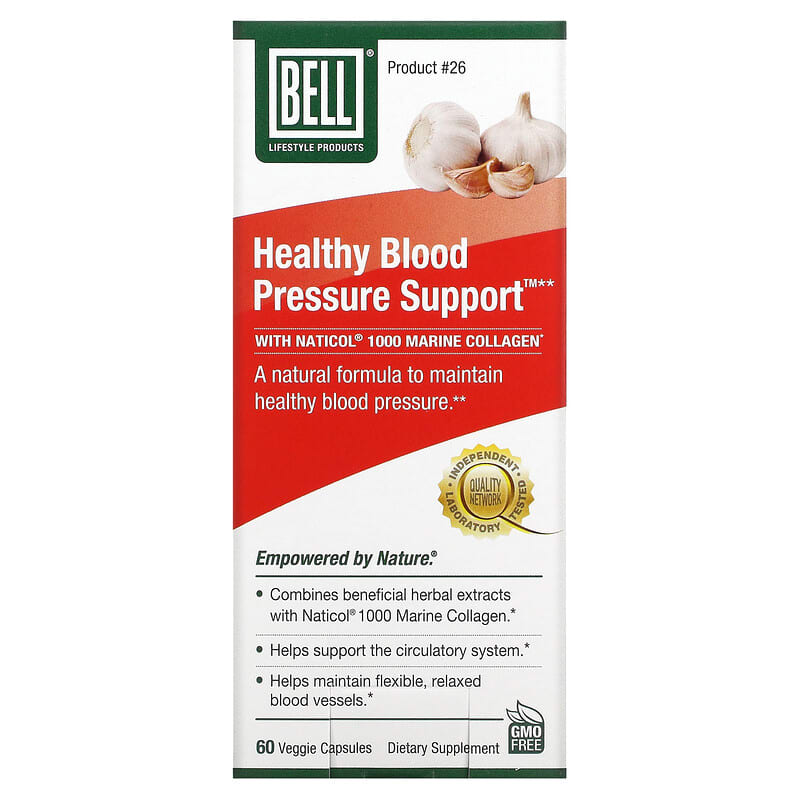 Bell Lifestyle Healthy Blood Pressure Support 60 Veggie Capsules 771733109086