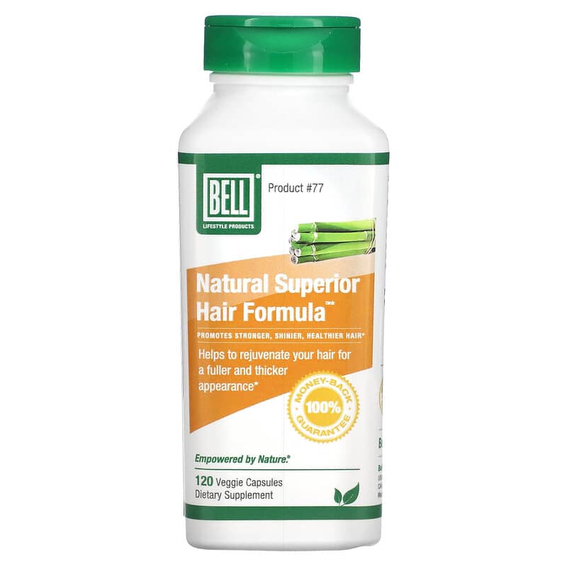 Bell Lifestyle, Natural Superior Hair Formula, 120 Veggie Capsules 771733110501