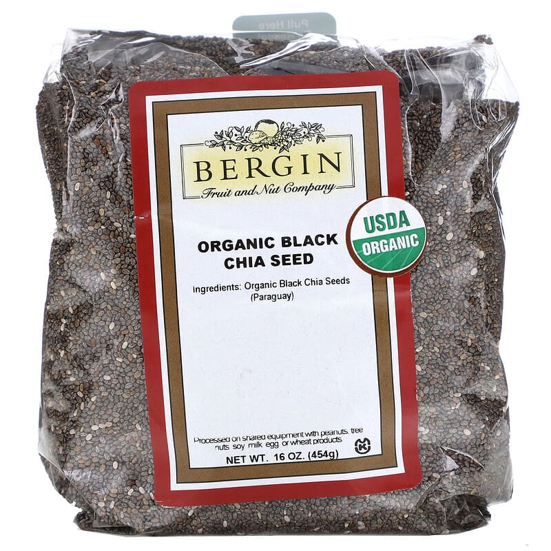 Bergin Fruit and Nut Company Organic Black Chia Seed 16 oz (454 g) 20526081093