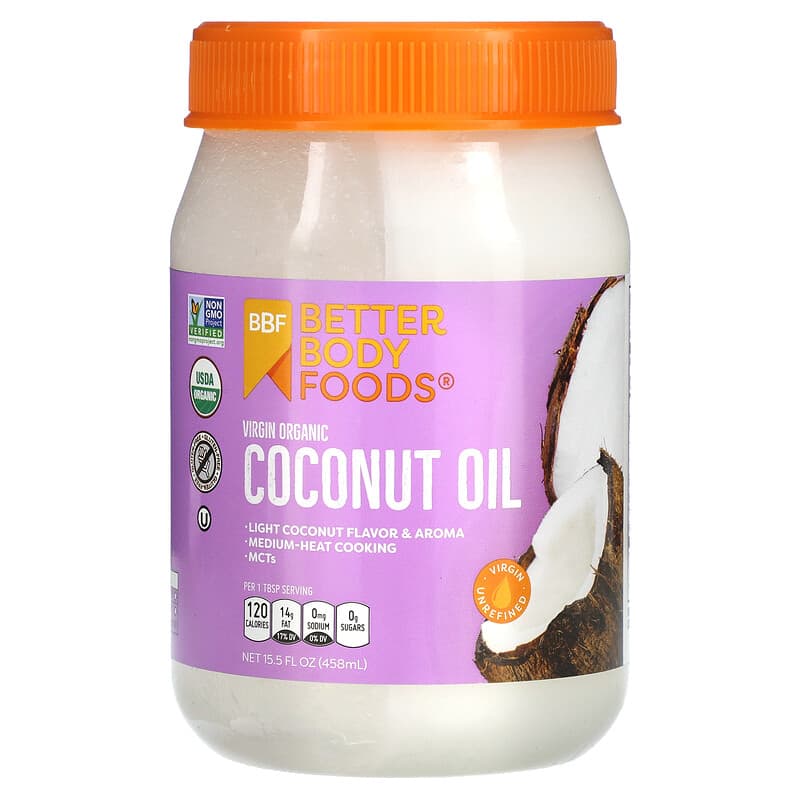 BetterBody Foods Virgin Organic Coconut Oil 15.5 fl oz (458 ml) 897922002447