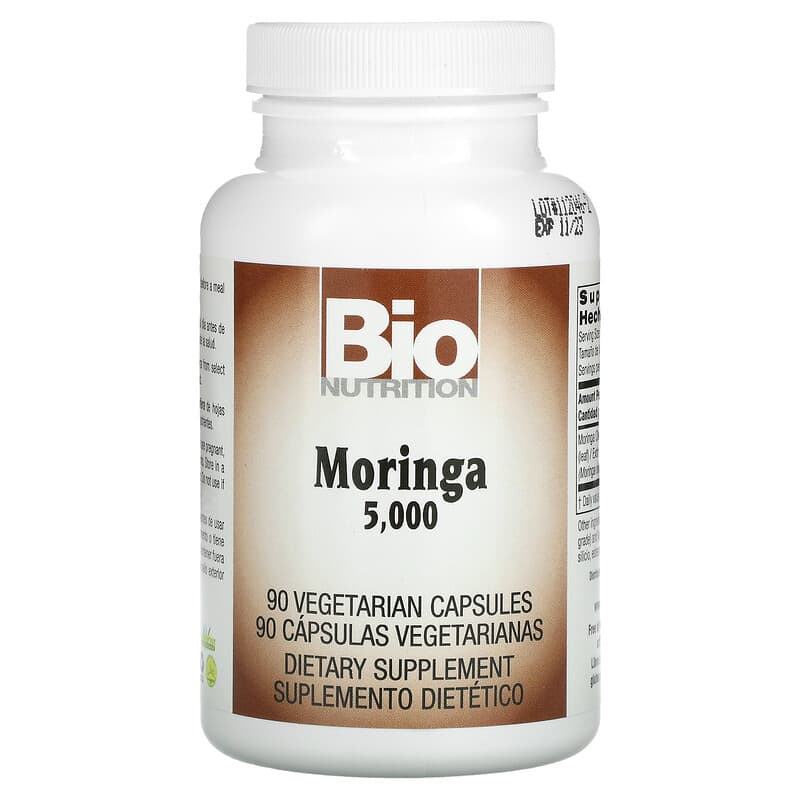 Bio Nutrition, Moringa 5,000, 90 Vegetable Capsules 854936003334