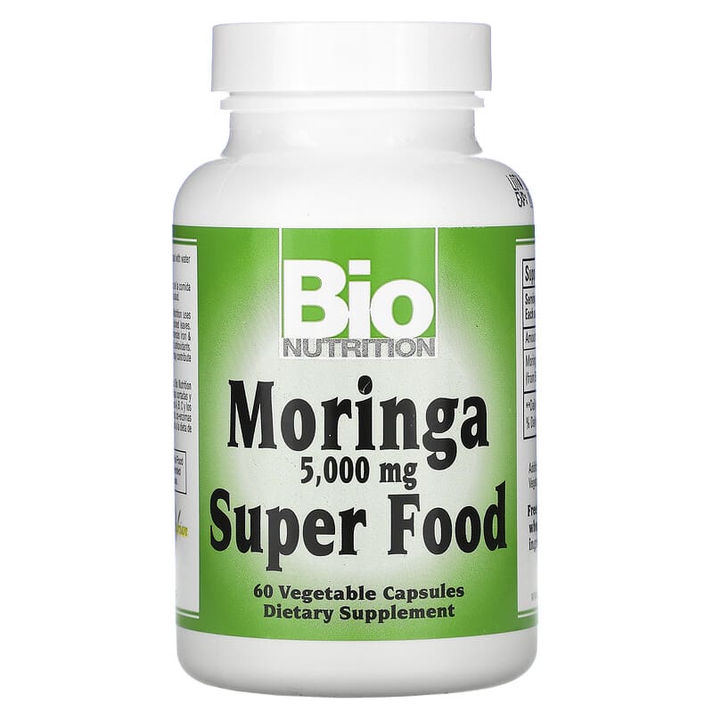Bio Nutrition, Moringa Super Food, 5,000 mg, 60 Vegetable Capsules 854936003129
