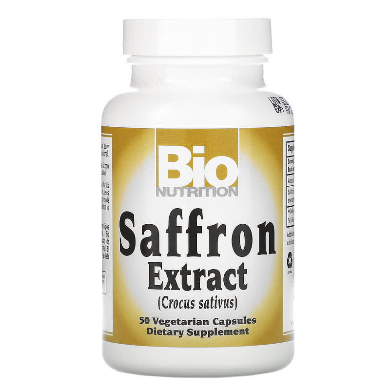 Bio Nutrition, Saffron Extract, 50 Vegetarian Capsules 854936003174