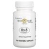 Bio Tech Pharmacal Inc D3-5 Cholecalciferol 250 Vegetable Capsules 705105112701