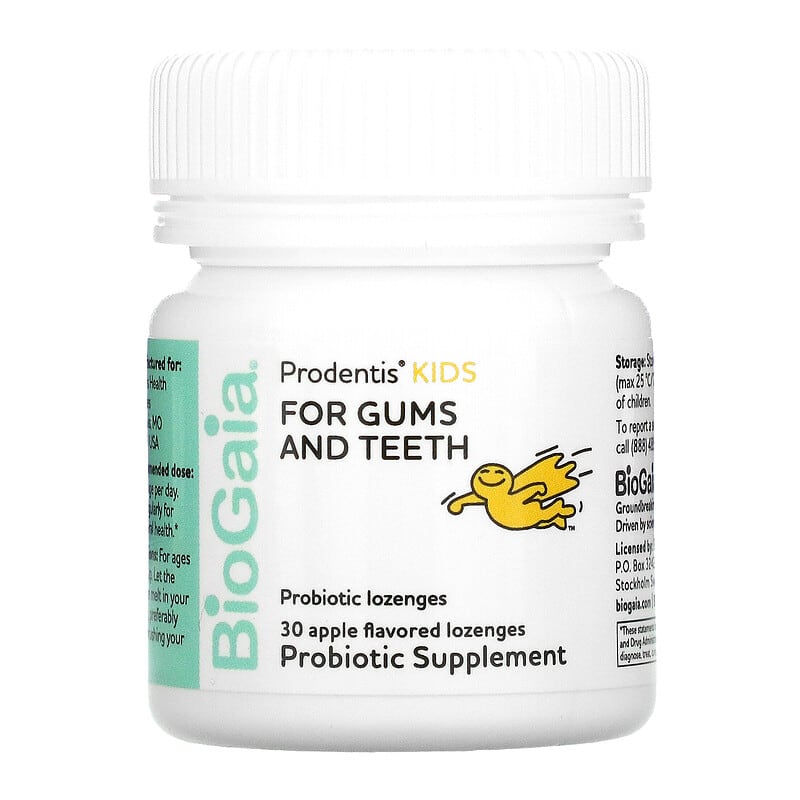 BioGaia, Kids, Prodentis For Gums And Teeth, Apple, 30 Lozenges 602359460384