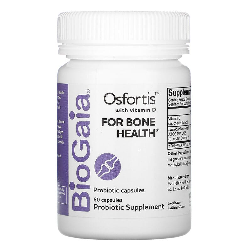 BioGaia, Osfortis with Vitamin D, 60 Capsules 602359460254