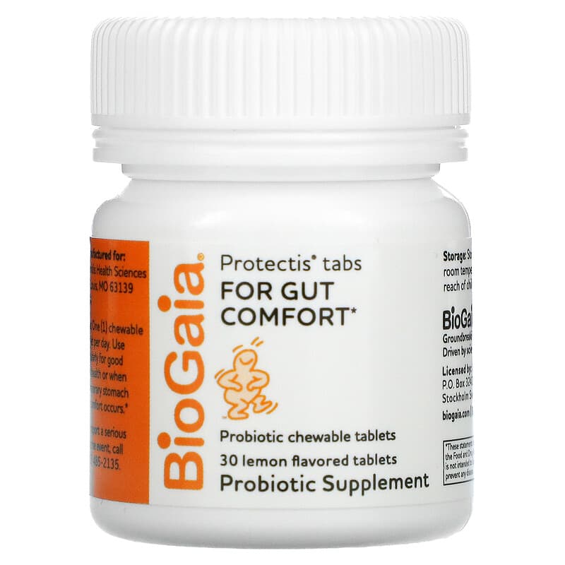 BioGaia, Probiotic Supplement, Lemon, 30 Chewable Tablets 602359460056