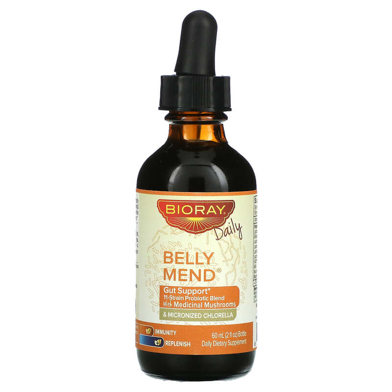 Bioray Inc., Belly Mend, Gut Support, Alcohol Free, 2 fl oz (60 ml) 646858160055