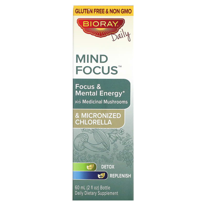 Bioray Inc. Mind Focus & Mental Energy Alcohol Free 2 fl oz (60 ml) 646858160031