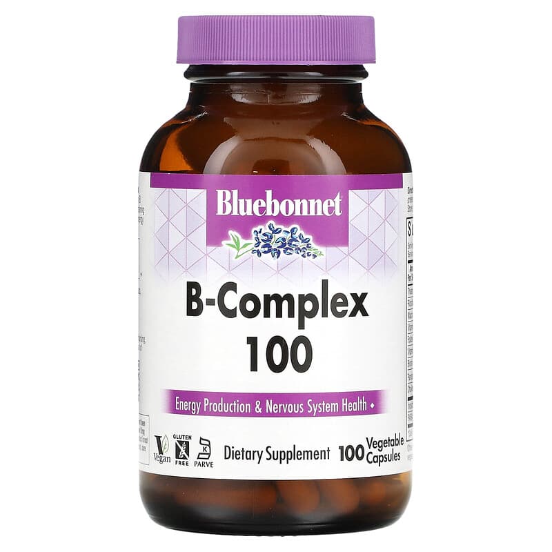 Bluebonnet Nutrition B-Complex 100 100 Vegetable Capsules 743715004184