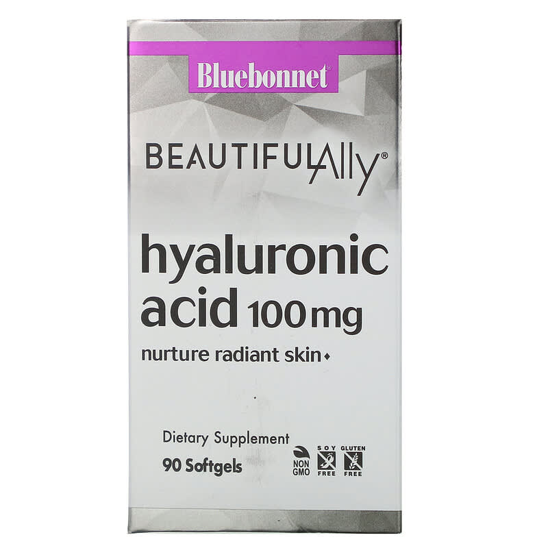 Bluebonnet Nutrition Beautiful Ally Hyaluronic Acid 100 mg 90 Softgels 743715015128