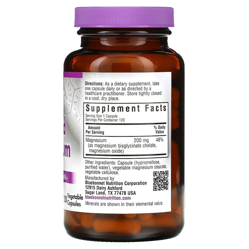 Bluebonnet Nutrition, Buffered Chelated Magnesium, 120 Vegetable Capsules 743715006737