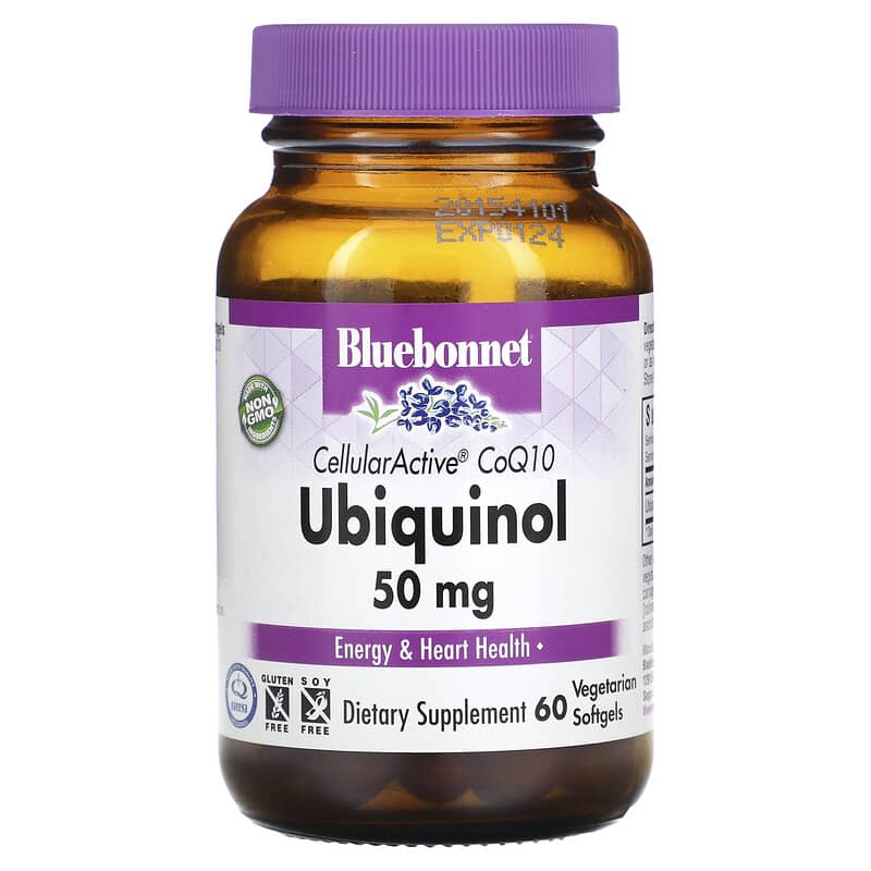 Bluebonnet Nutrition CellularActive CoQ10 Ubiquinol 50 mg 60 Vegetarian Softgels 743715007918