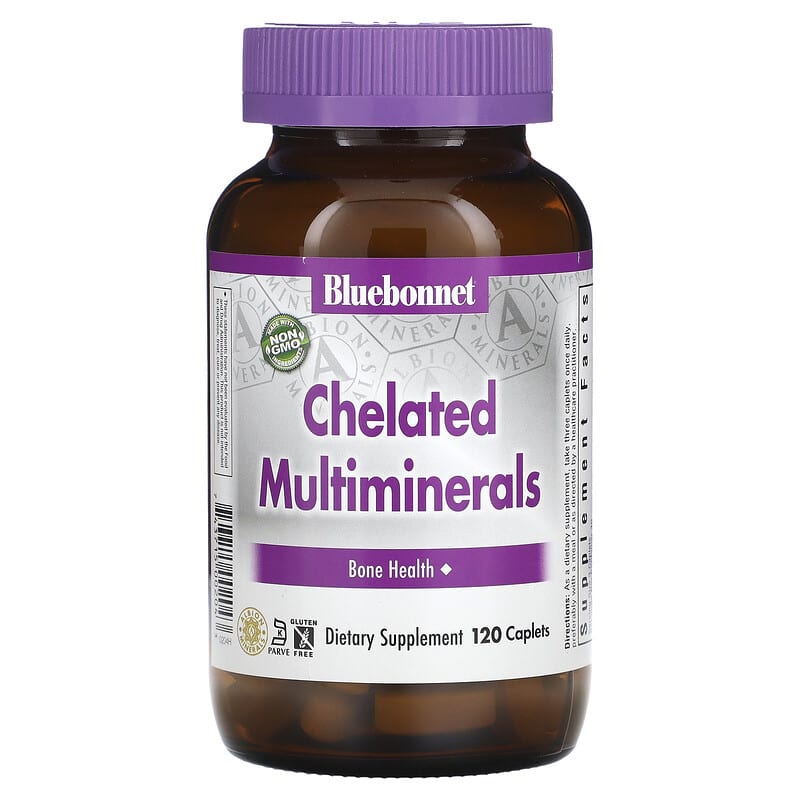 Bluebonnet Nutrition Chelated Multiminerals 120 Caplets 743715002043