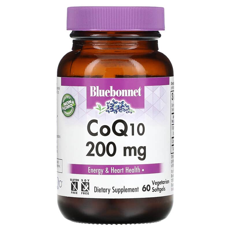 Bluebonnet Nutrition CoQ10 200 mg 60 Vegetarian Softgels 743715008205