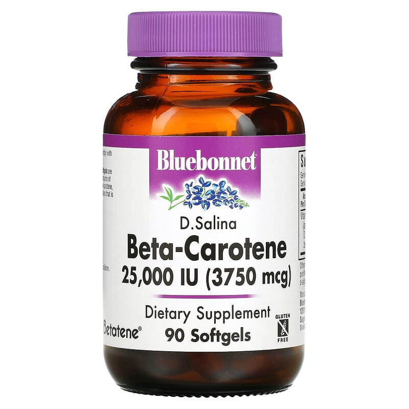 Bluebonnet Nutrition D. Salina Beta-Carotene 25,000 IU 90 Softgels 743715003163